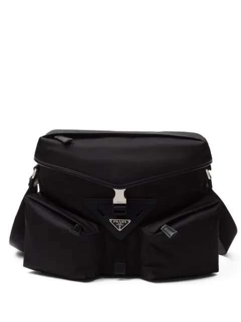 Prada triangle-logo travel bag