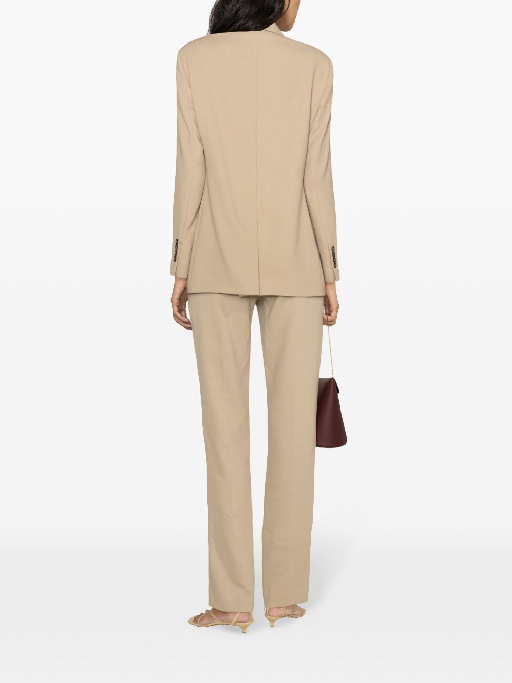 Shop Brunello Cucinelli Peak-lapels Double-breasted Blazer In Nude