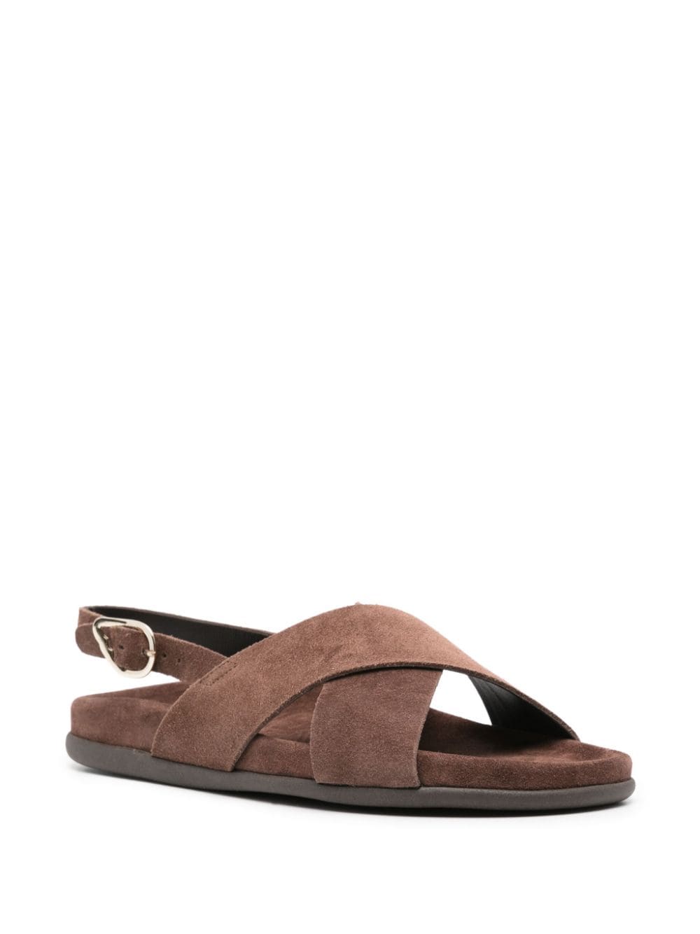 Shop Ancient Greek Sandals Ikesia Crosta Leather Sandals In Brown