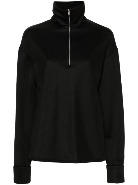Jil Sander sudadera con medio cierre
