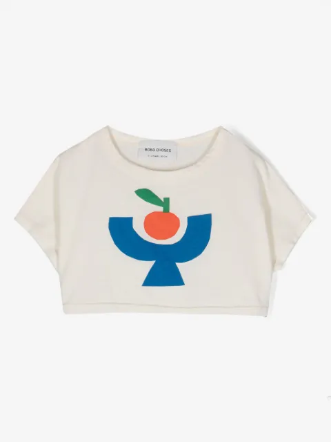Bobo Choses Tomato Plate cropped T-shirt