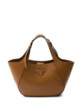 Prada medium triangle-logo tote bag - Brown