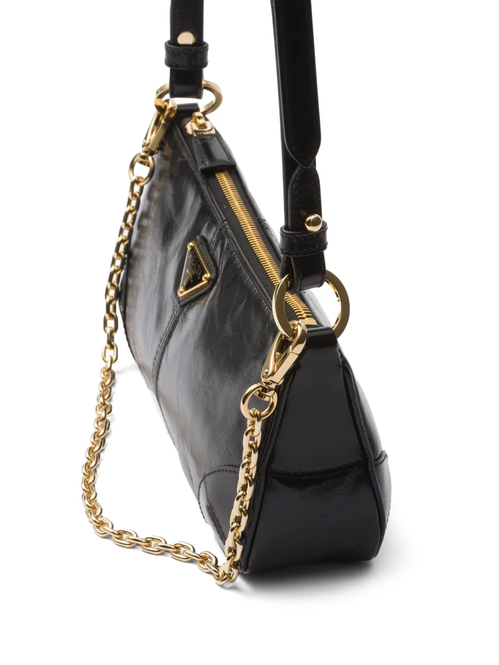 Prada Medium Re-Edition 2002 leren schoudertas Zwart