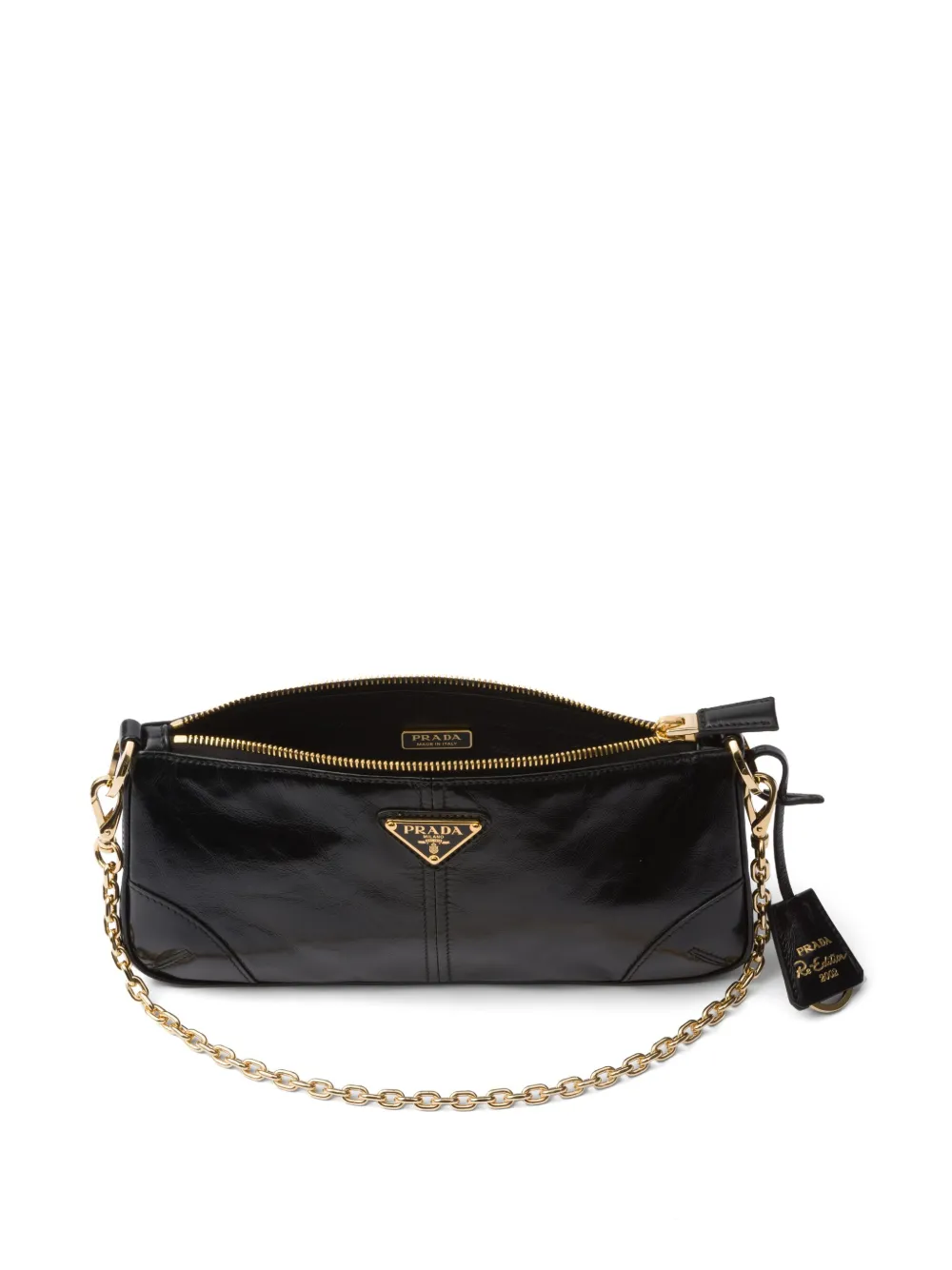 Prada Medium Re-Edition 2002 leren schoudertas Zwart