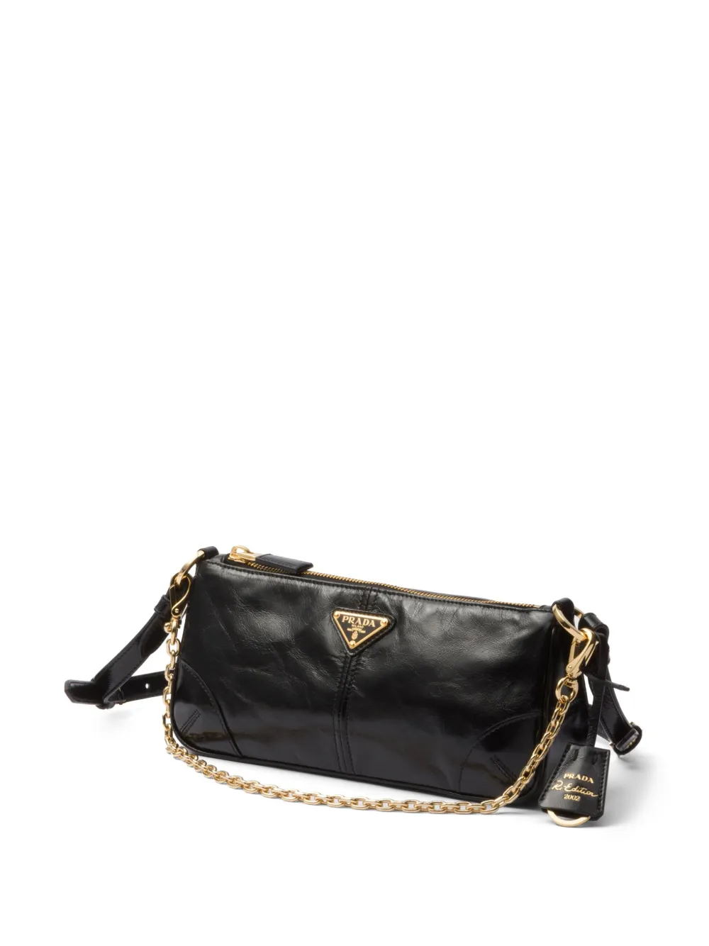 Prada Medium Re-Edition 2002 leren schoudertas Zwart