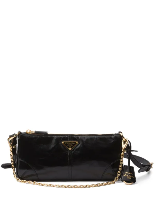 VIP価格★PRADA★リエディション 2002 ショルダーバッグ レザー ブラック プラダ Re-Edition 2002 ミディアム レザー ショルダー