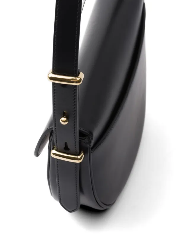 Prada アーケ レザーショルダーバッグ | ブラック | FARFETCH JP