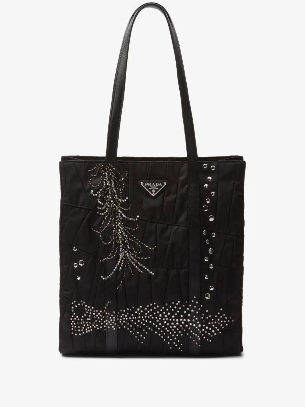 Prada medium Re-Nylon patchwork tote bag | Black | Image 1