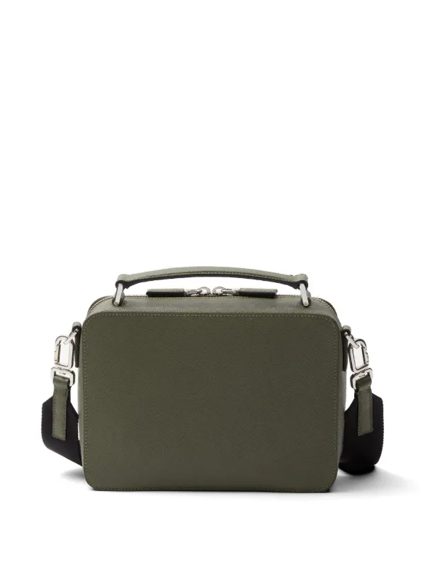 Prada Bolsa Saffiano Média Com Logo | Verde | FARFETCH BR
