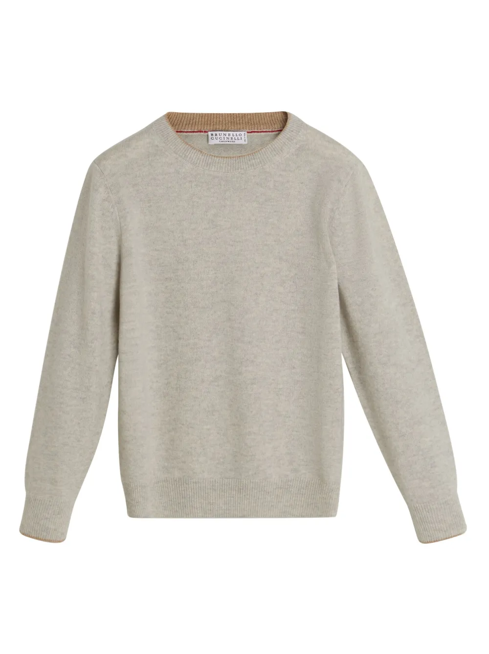 Brunello Cucinelli Kids Maglione girocollo - Grigio