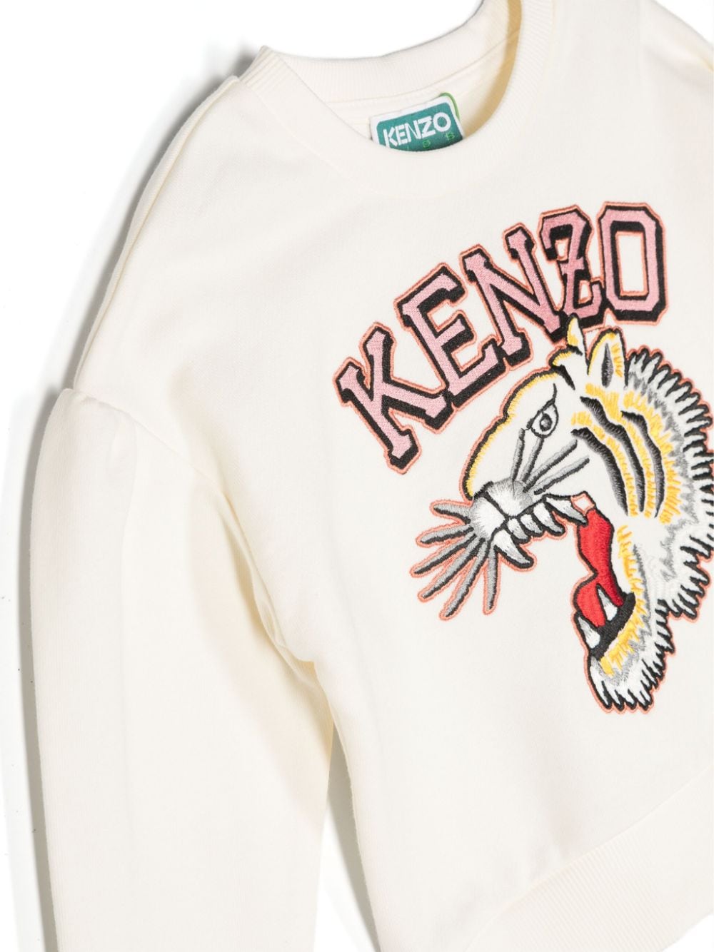 Kenzo Kids Sweater met logopatch Beige