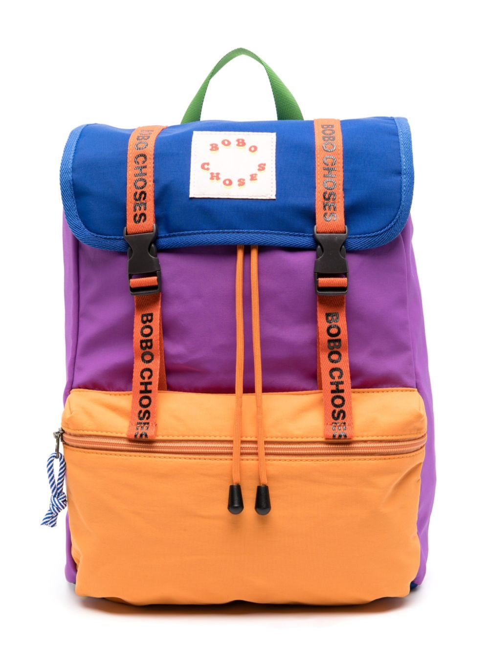 Bobo Choses Kids' Colour-block Organic-cotton Backpack In Purple