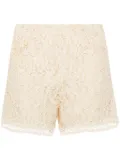 TWINSET corded-lace high-waist shorts - Neutrals