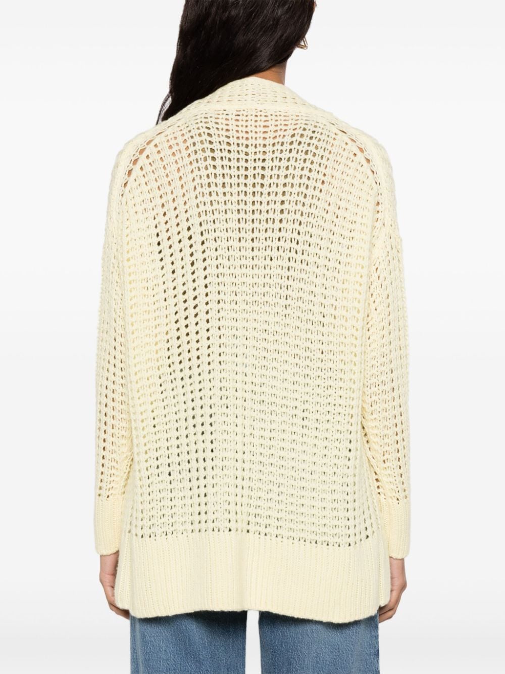 Shop Incentive! Cashmere Open-knit Cashmere Cardigan In Yellow