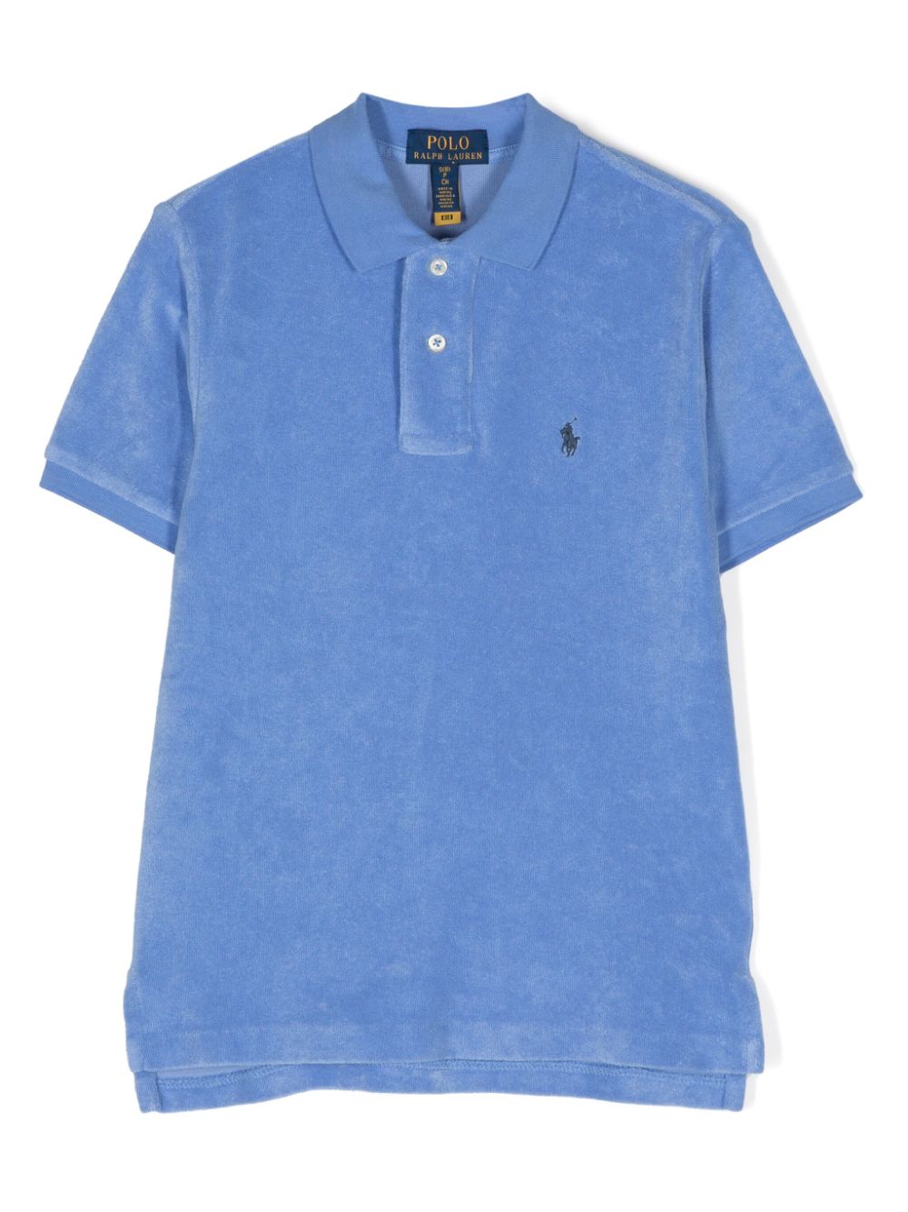 Ralph Lauren Kids' Polo Pony-motif Terry Polo Shirt In Blue