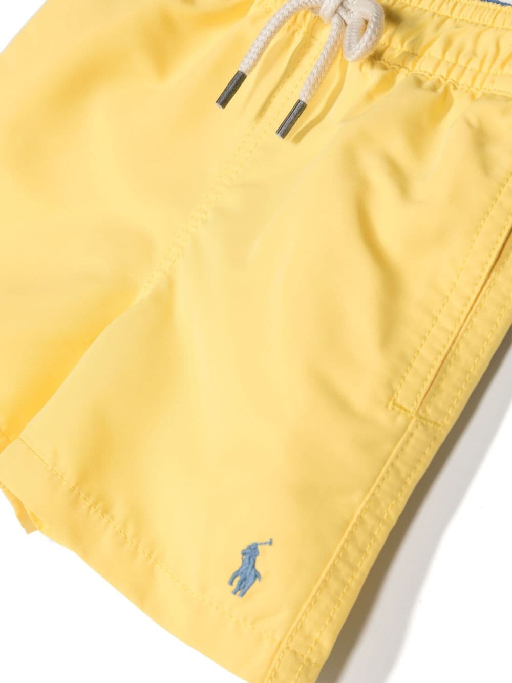 Image 2 of Ralph Lauren Kids logo-embroidered swim shorts
