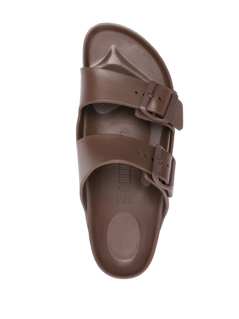 Shop Birkenstock Arizona Buckled Sandals In Braun