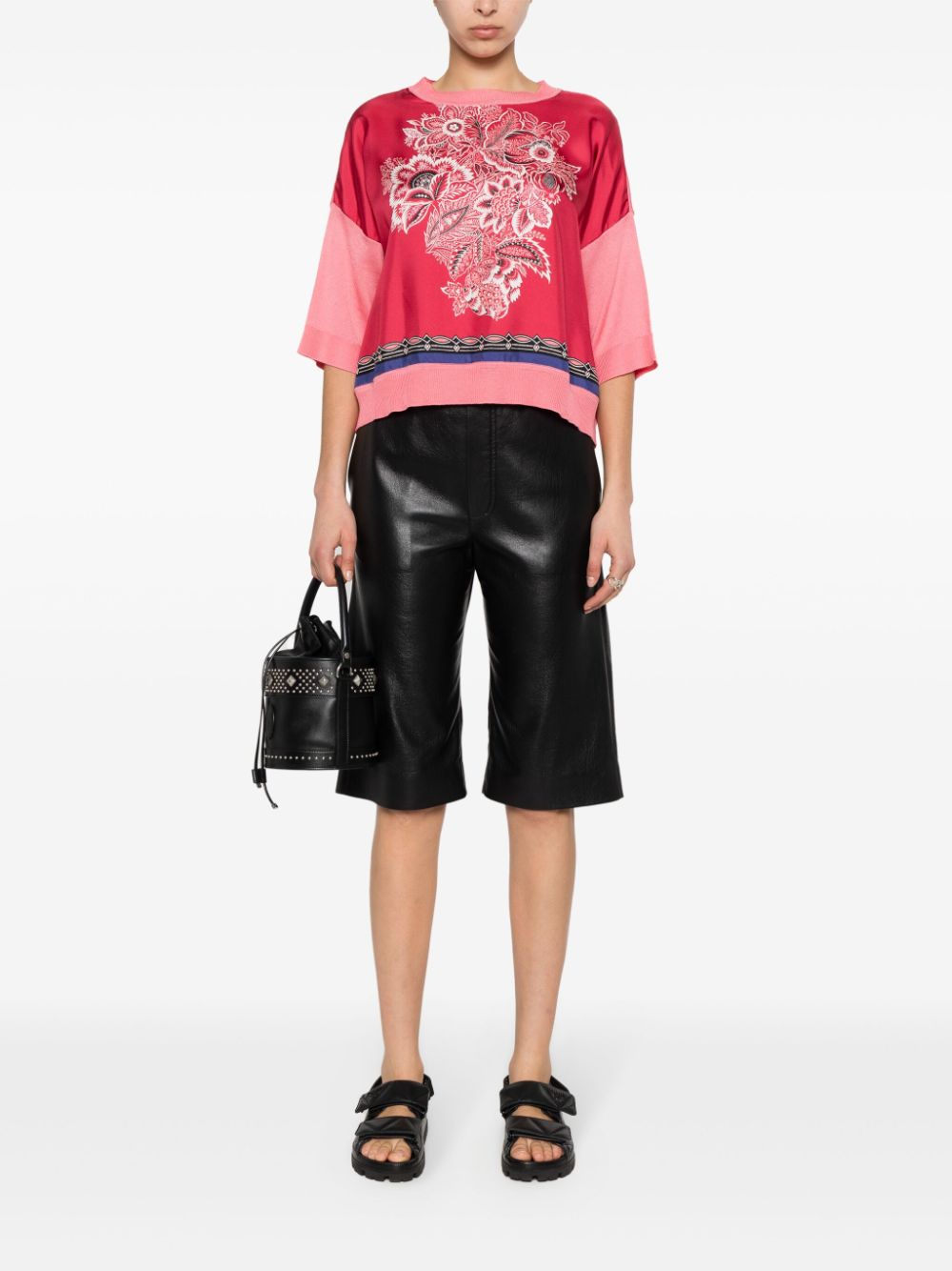 Image 2 of ETRO printed knitted top