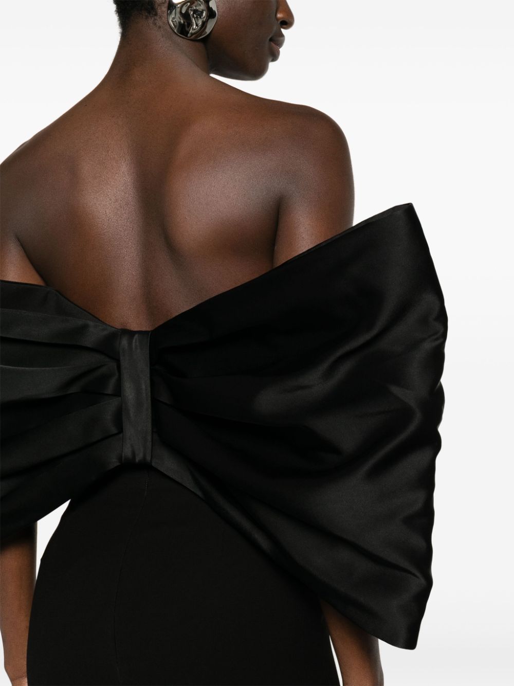Shop Monot Boned Strapless Minidress In Black