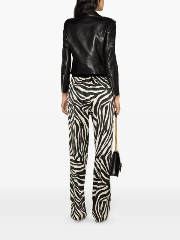 TOM FORD zip-up Leather Biker Jacket | Black | FARFETCH