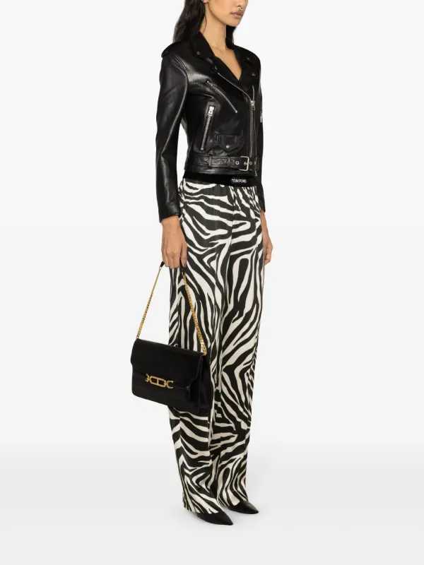 TOM FORD zip-up Leather Biker Jacket | Black | FARFETCH