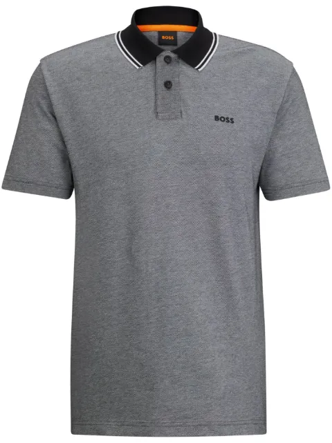 BOSS logo-print polo shirt
