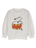 Bobo Choses Play The Drum cotton sweatshirt - Grey