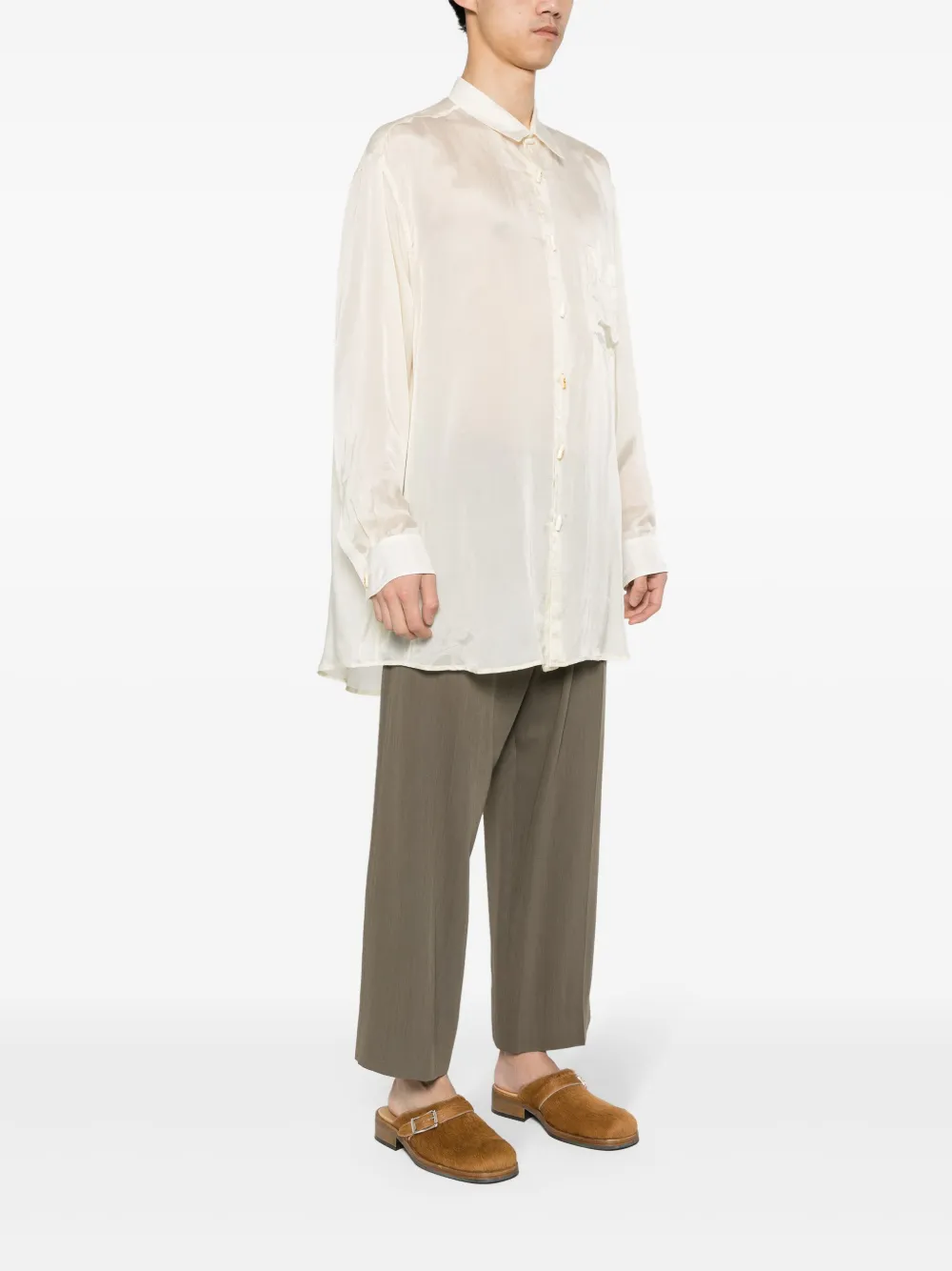 Magliano Satijnen overhemd Beige