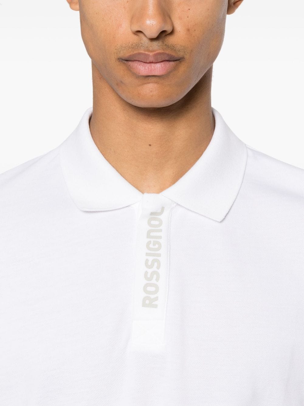 Shop Rossignol Logo-tape Polo Shirt In White