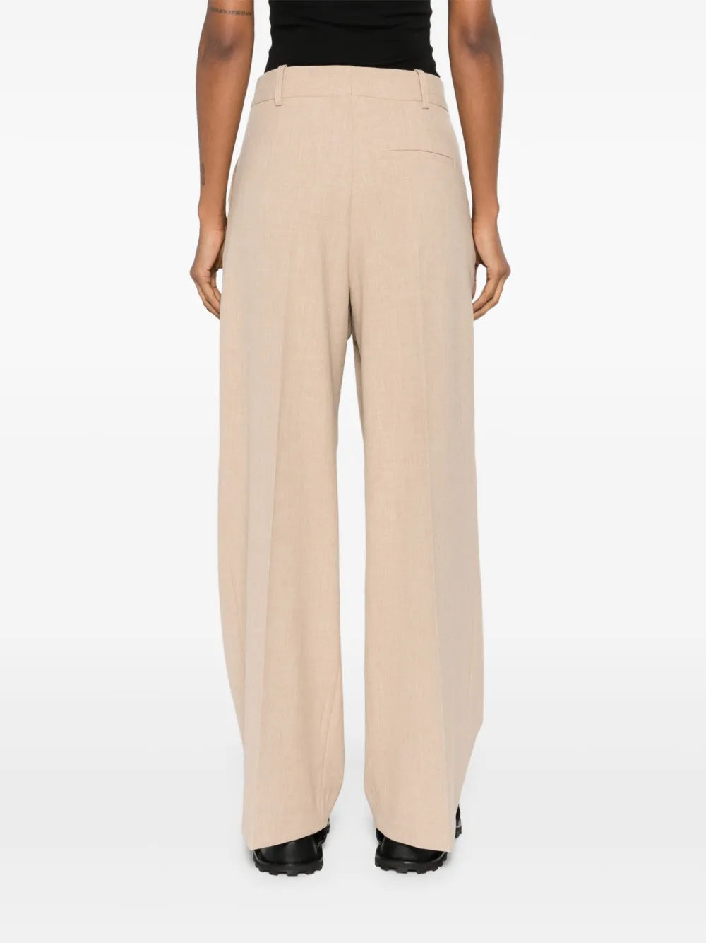By Malene Birger Cymbaria high waist palazzo broek Beige