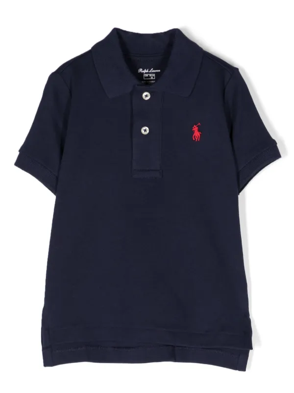 POLO RALPH LAUREN KIDS Camisa Polo Com Bordado Polo Pony | Azul