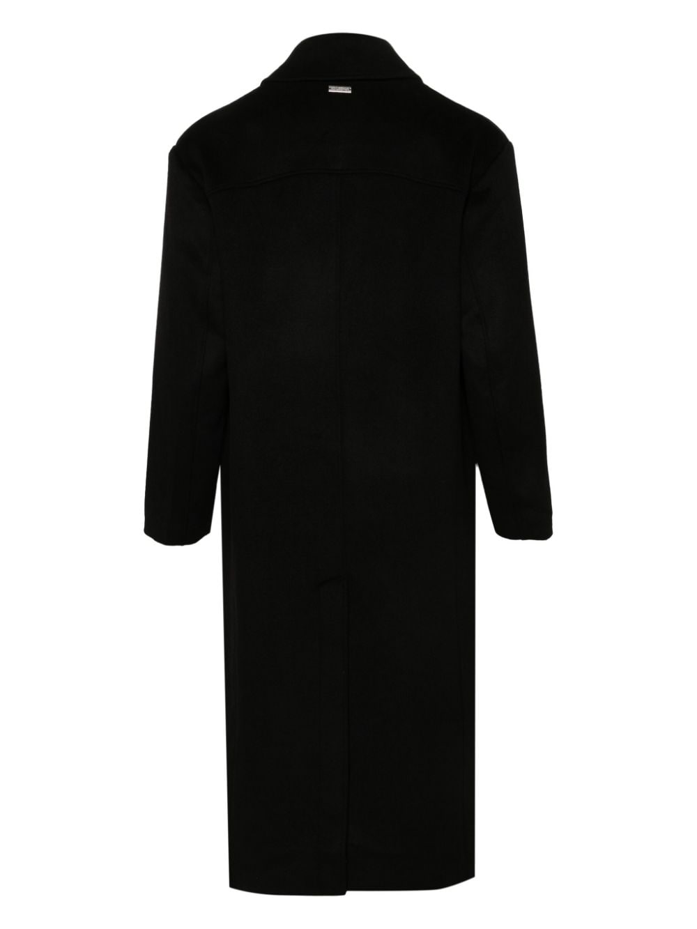 Shop Han Kjobenhavn Peak-lapels Double-breasted Coat In Black