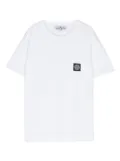 Stone Island Junior Compass-patch cotton T-shirt - White