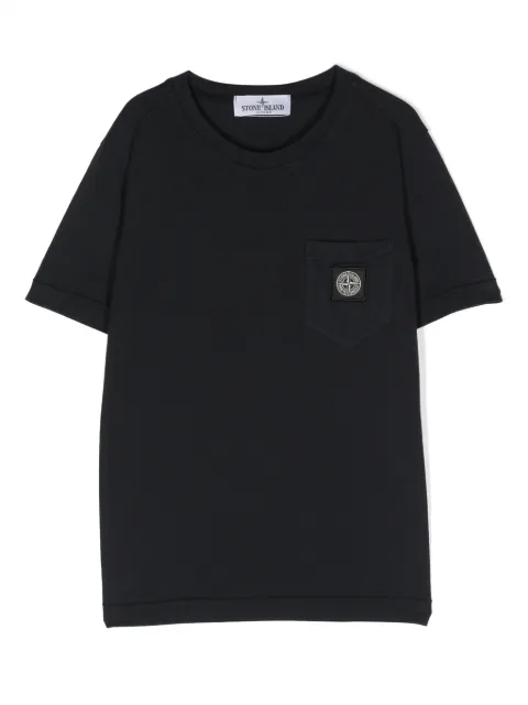 Stone Island Junior Compass-patch cotton T-shirt