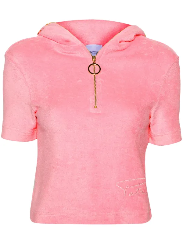 Patou half-zip Terrycloth Polo Shirt Pink FARFETCH IN