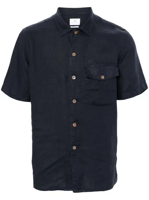 PS Paul Smith chemise en lin à manches courtes