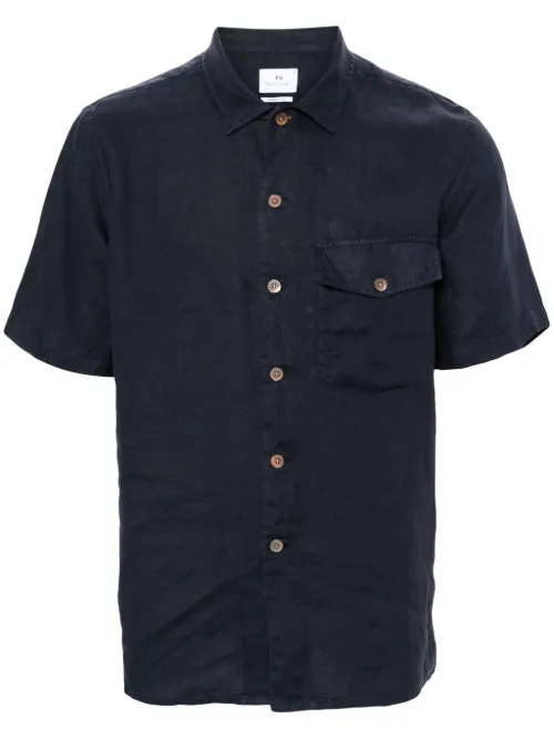 Chemise en lin à manches courtes - PS Paul Smith - Modalova