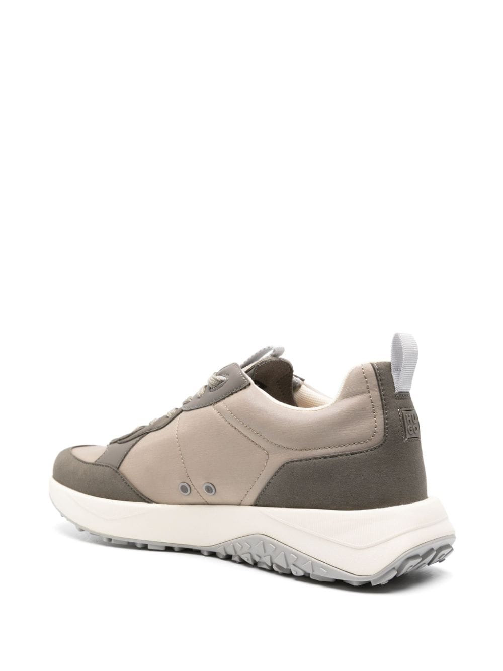 Shop Hugo Boss Two-tone Panelled Sneakers In 中性色