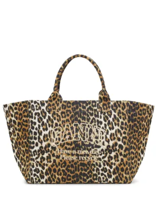 GANNI (ガニー)正規品/関税送料込み Logo Canvas Large Tote Bag Ganni Large Tote Bag With Logo | italist