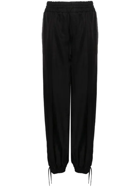 Jil Sander pantalones tapered con cordones en la pretina