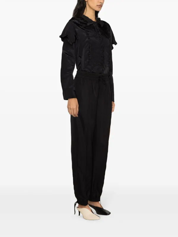 JILSANDER黒ゴムウエストテーパードスラックス美品？‼️ Jil Sander ドローストリング テーパードパンツ | ブラック