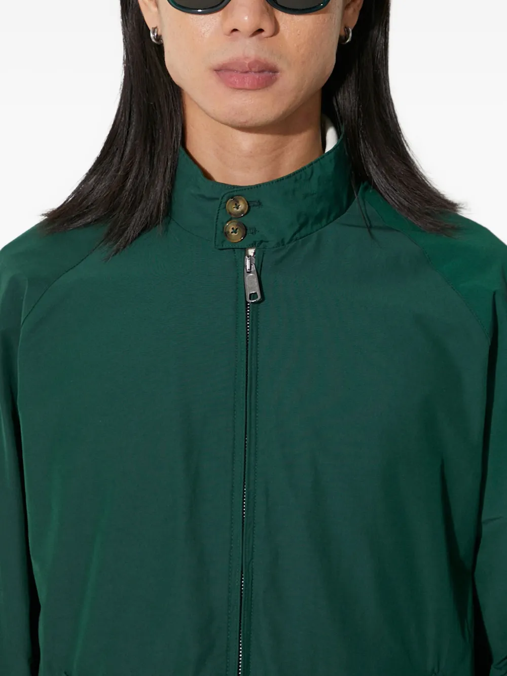Baracuta G4 Mod Harrington Zip-front Jacket In Green