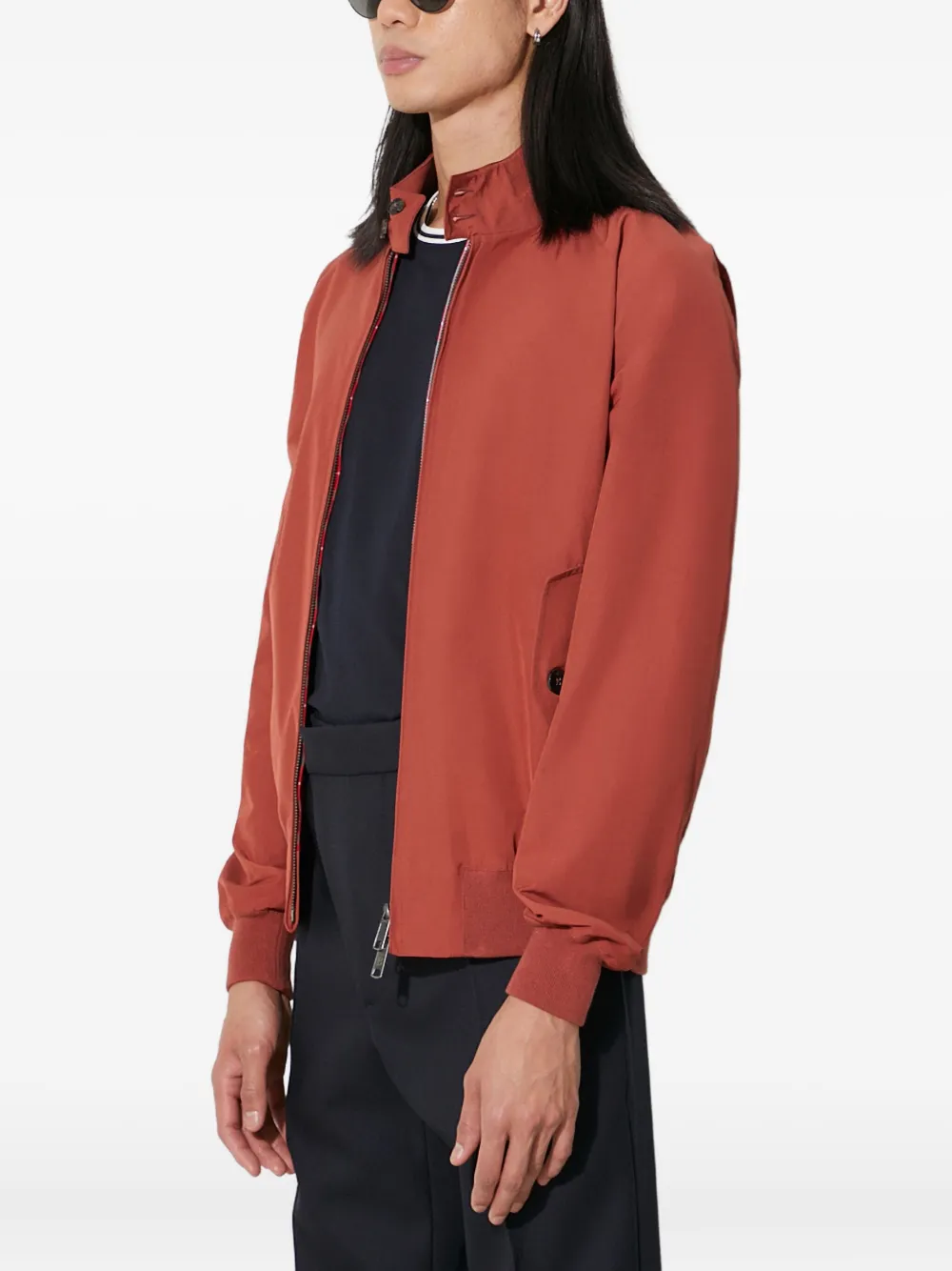 Baracuta G4 Cloth Zip-front Bomber Jacket In Red
