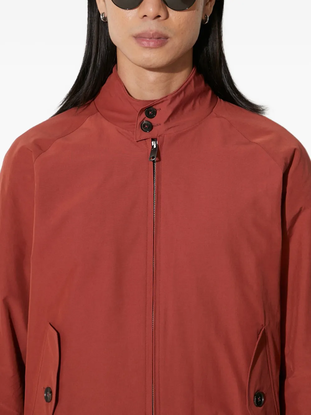Baracuta G4 Cloth Zip-front Bomber Jacket In Red