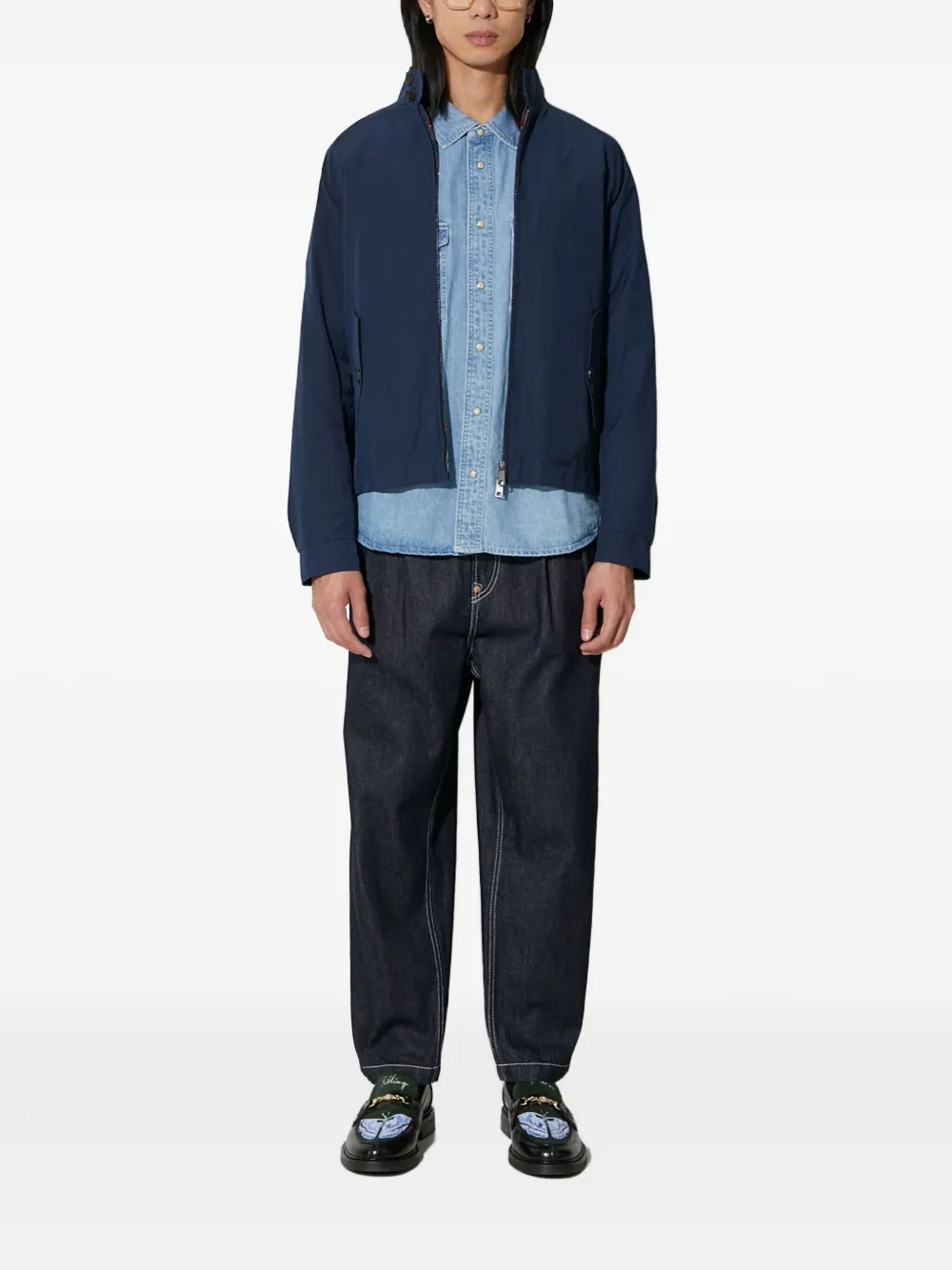 Baracuta G4 Mod Harrington Jacket In Blue