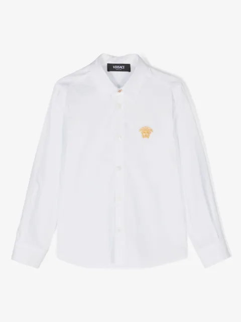 Versace Kids Medusa Head-motif cotton shirt