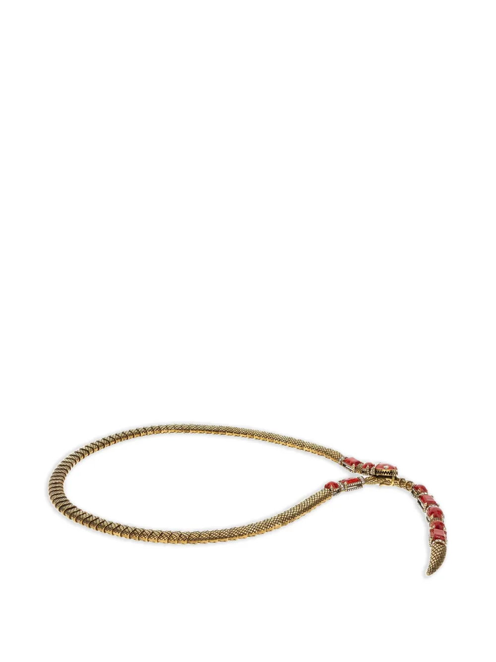 Roberto Cavalli snake-shaped stone-embellished belt – Gold