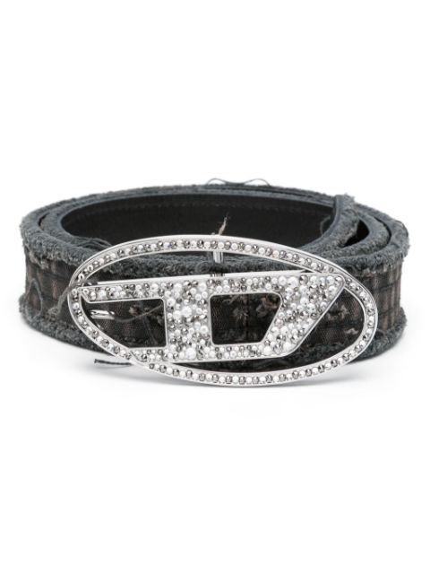 Diesel B-1dr Strass distressed belt Women