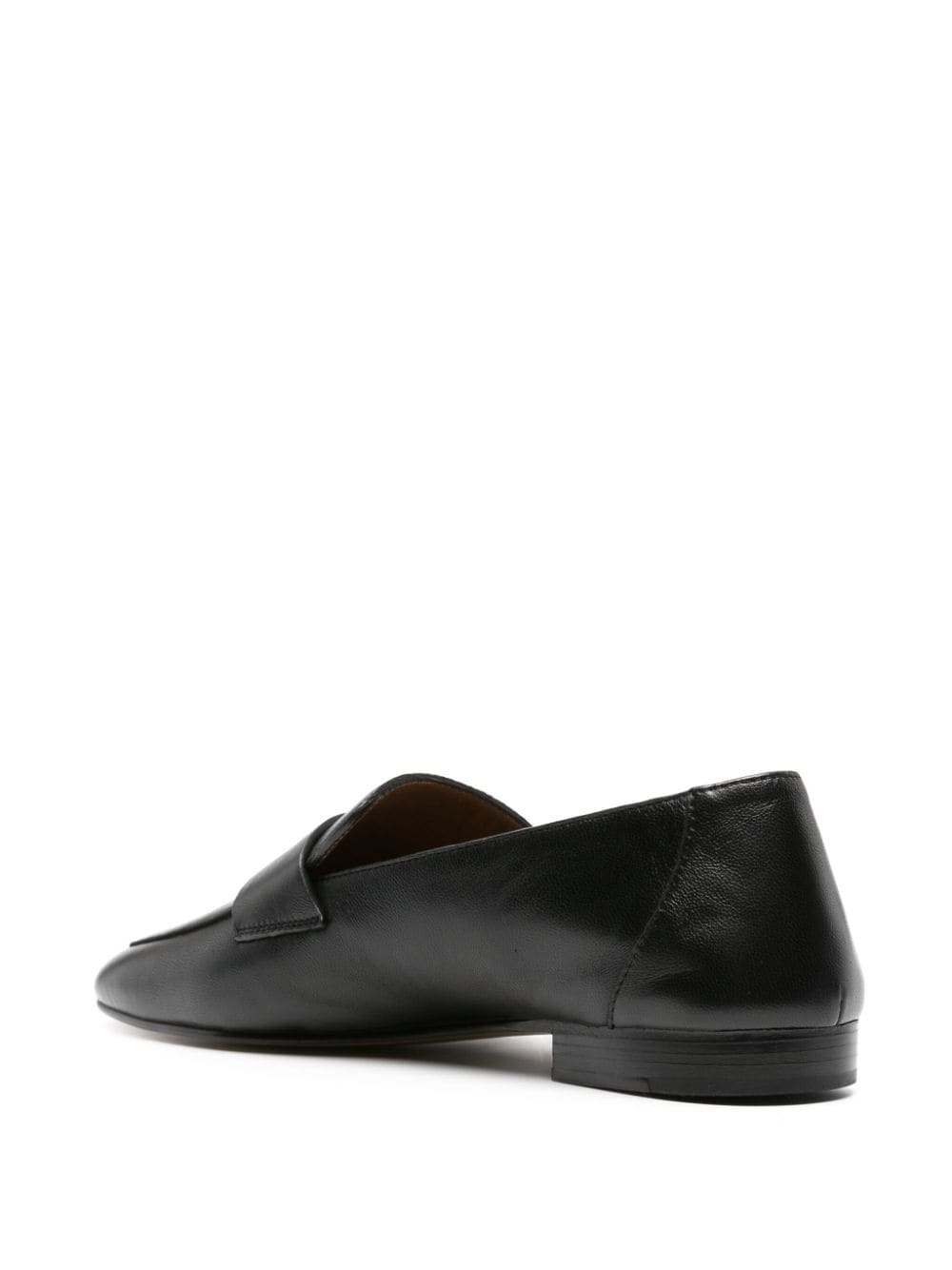 Shop Le Monde Beryl Soft Placket Leather Loafers In Schwarz