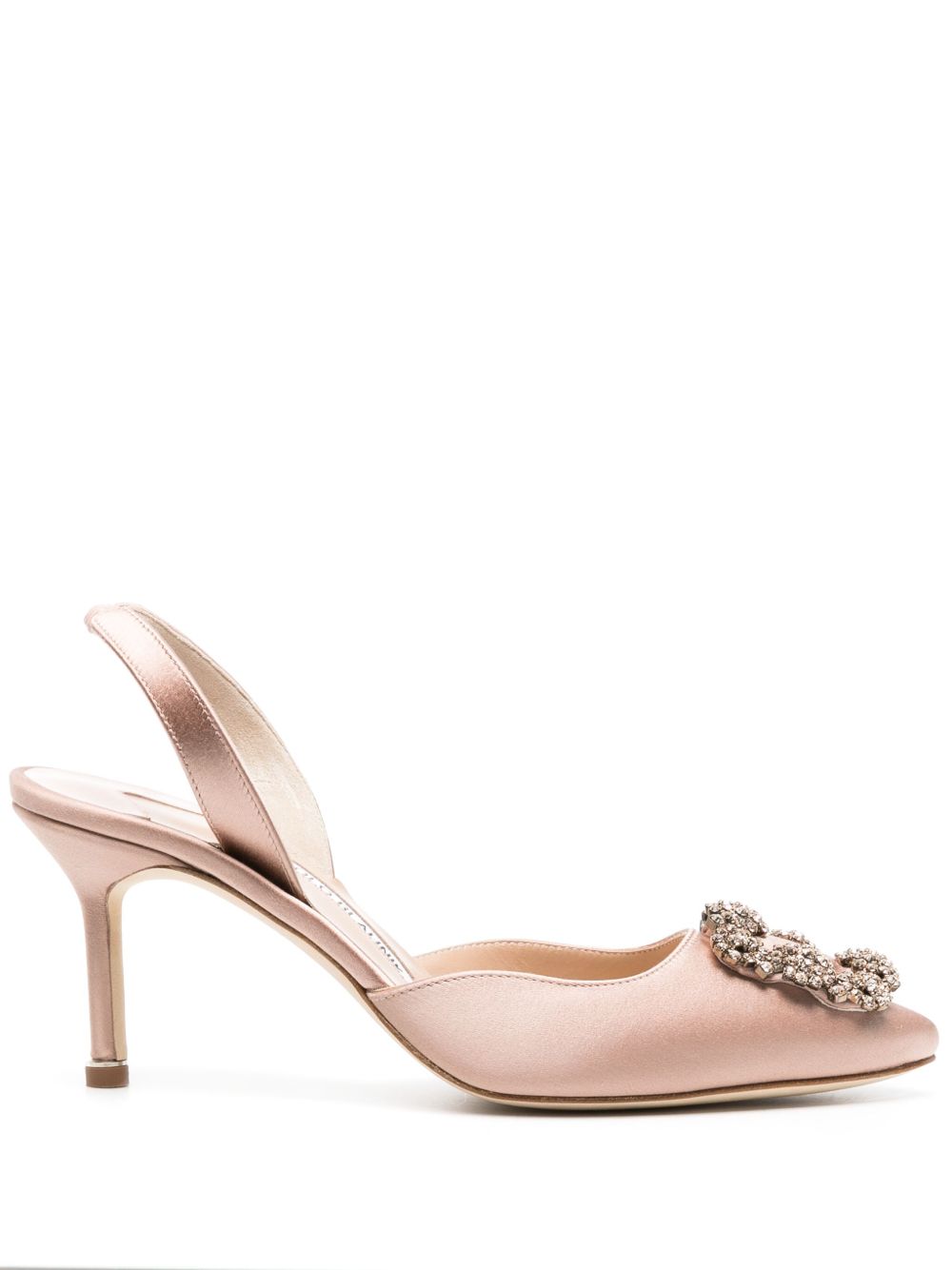 Manolo Blahnik Hangisi pumps met kristallen gesp Roze